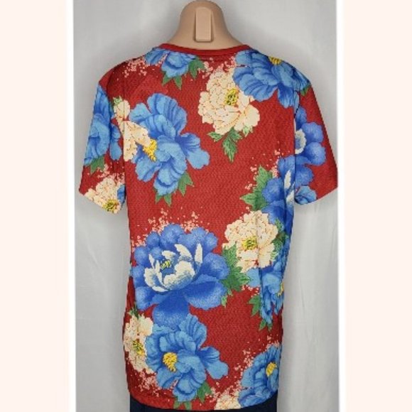 ADIDAS WOMEN C BF TREFOIL TEE IN RED SIZE M - Picture 6 of 8